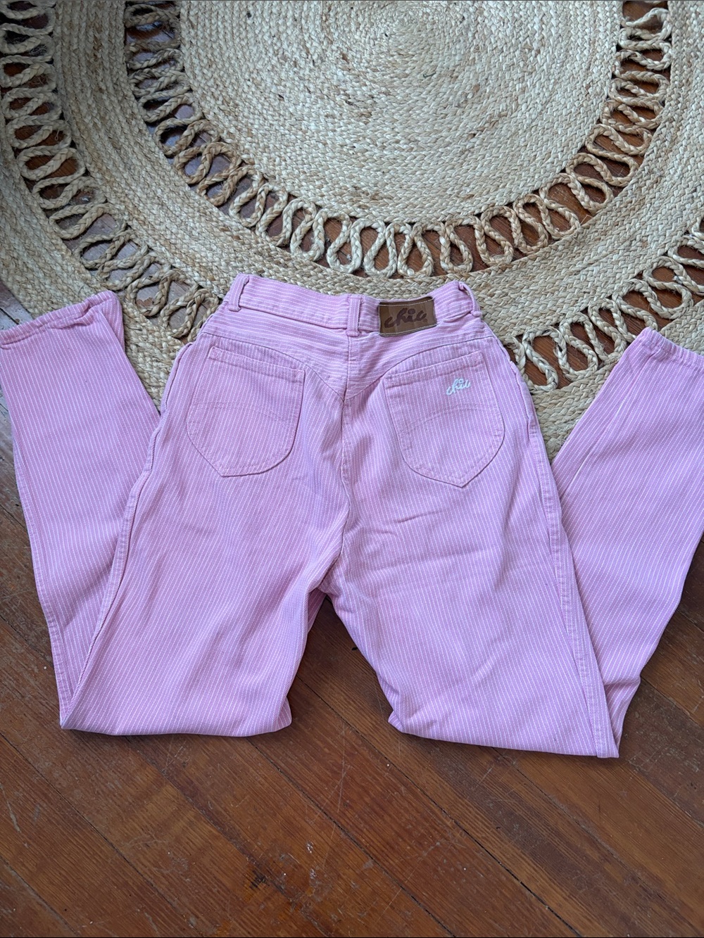 chic High-Rise Pastel Pink Corduroy Jeans